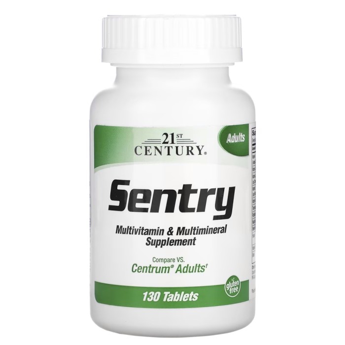 Вітаміни та мінерали 21st Century Sentry Multivitamin and Multimineral, 130 таблеток