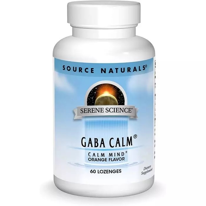 Амінокислота Source Naturals Serene Science GABA Calm, 60 льодяників Апельсин
