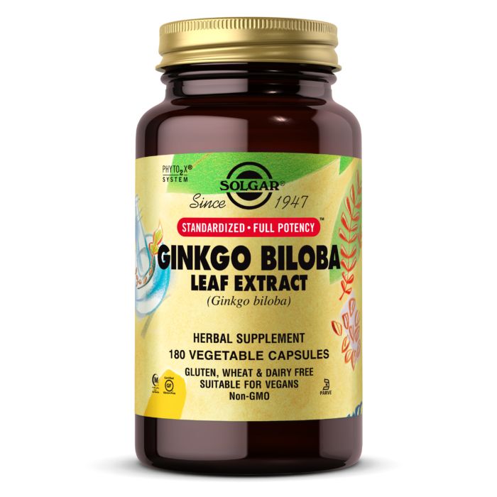 Натуральна добавка Solgar SFP Ginkgo Biloba Leaf Extract, 180 вегакапсул
