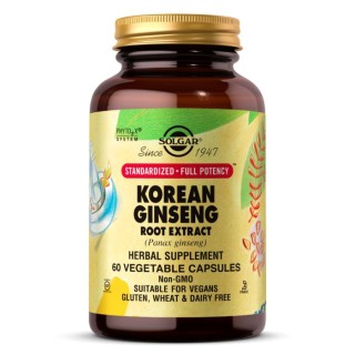 Натуральна добавка Solgar SFP Korean Ginseng Root Extract, 60 вегакапсул