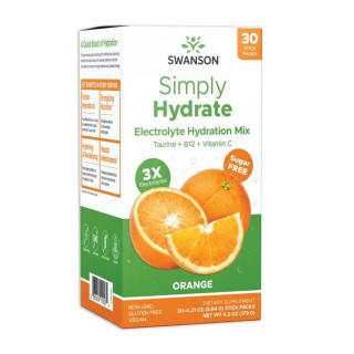 Суміш для гідратації Simply Hydrate Electrolyte - 30 упаковок, апельсинового кольору (до 03.26)