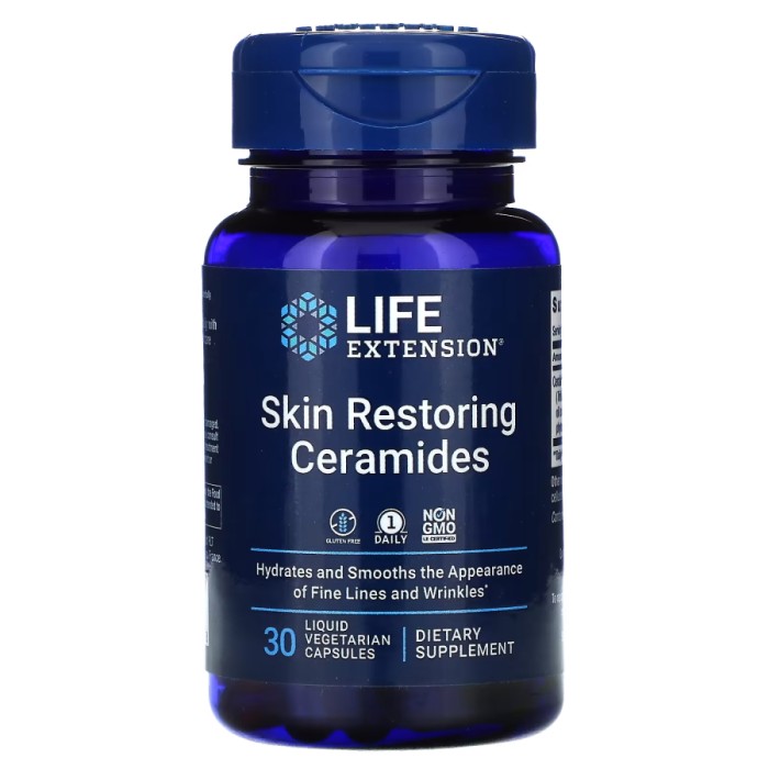 Натуральна добавка Life Extension Skin Restoring Ceramides, 30 вегакапсул
