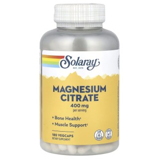 Вітаміни та мінерали Solaray Magnesium Citrate 400 mg, 90 вегакапсул