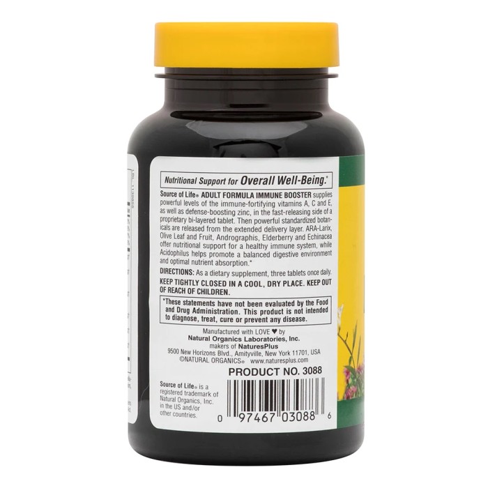 Вітаміни та мінерали Natures Plus Source of Life Immune Booster, 90 таблеток