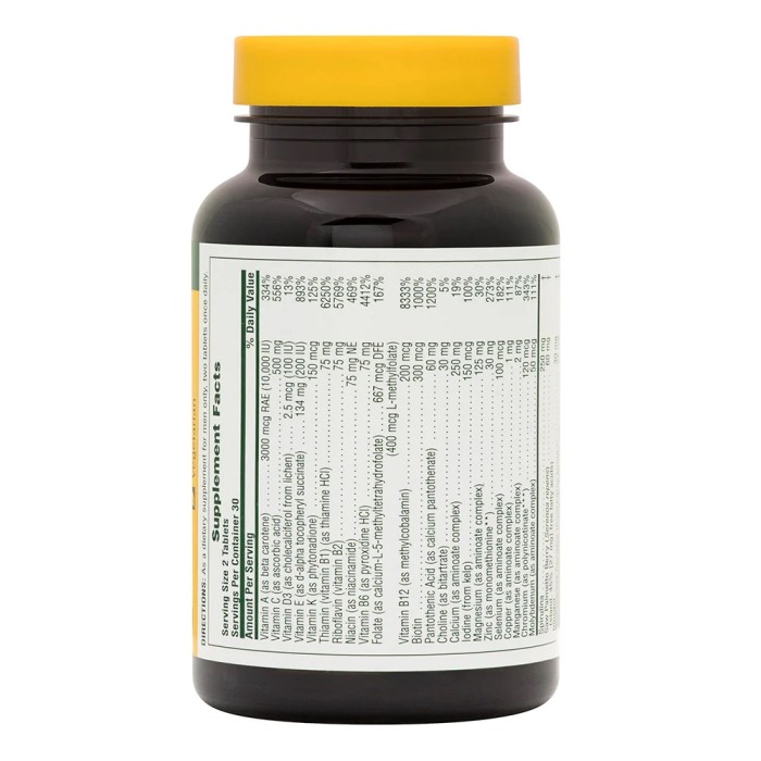 Вітаміни та мінерали Natures Plus Source of Life Men, 60 таблеток