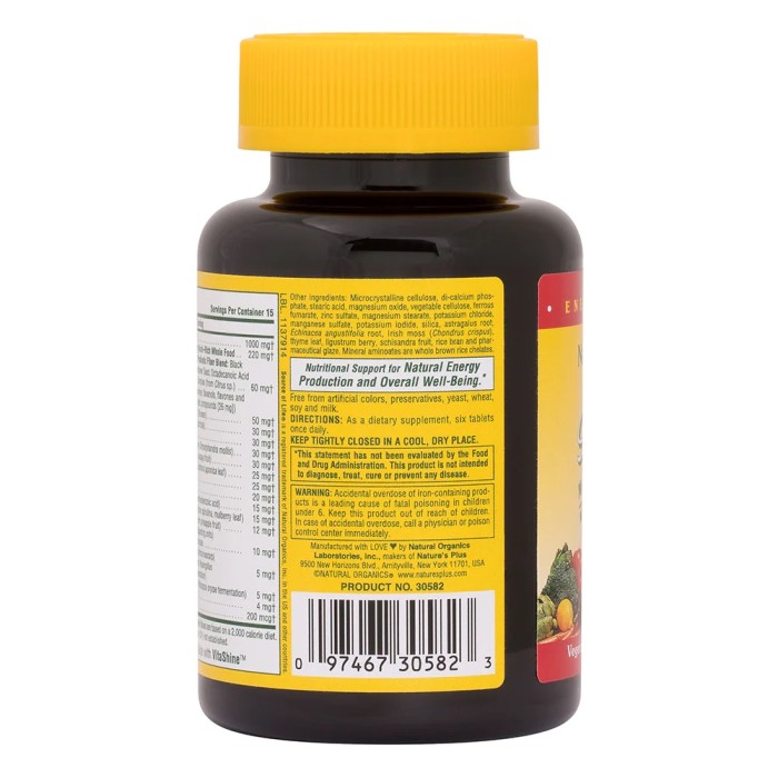 Вітаміни та мінерали Natures Plus Source of Life Multivitamin & Mineral, 90 міні таблеток