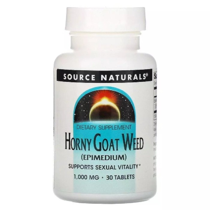 Натуральна добавка Source Naturals Horny Goat Weed 1000 mg, 30 таблеток