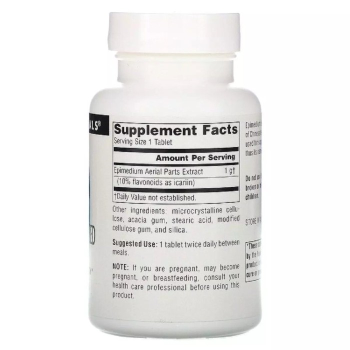 Натуральна добавка Source Naturals Horny Goat Weed 1000 mg, 30 таблеток