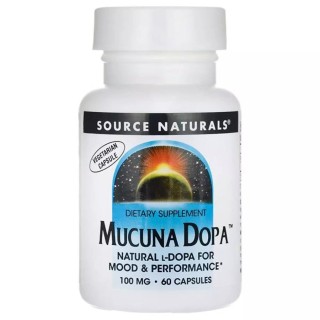 Натуральна добавка Source Naturals Mucuna Dopa, 60 капсул