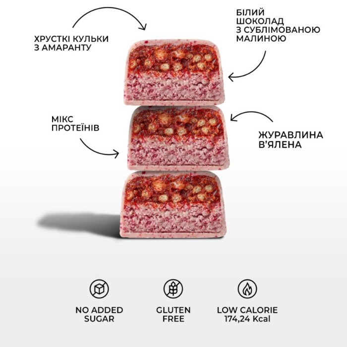 Батончик SpaceFood Space Bite, 10*45 грамм, малина-клюква