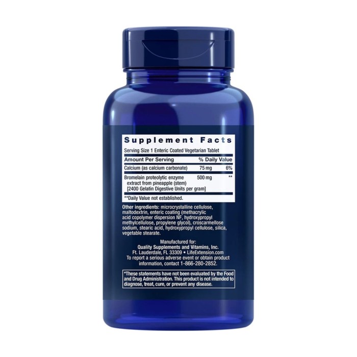 Натуральная добавка Life Extension Specially Coated Bromelain, 60 таблеток