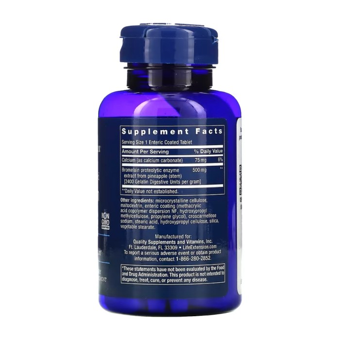 Бромелайн зі спеціальним покриттям 500 мг - 60 таблеток