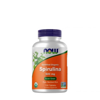 Натуральна добавка NOW Spirulina 500 mg, 100 таблеток