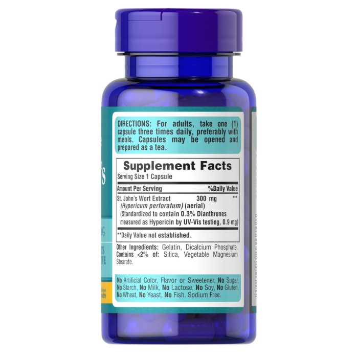Натуральна добавка Puritan's Pride St. John's Wort 300 mg, 100 капсул