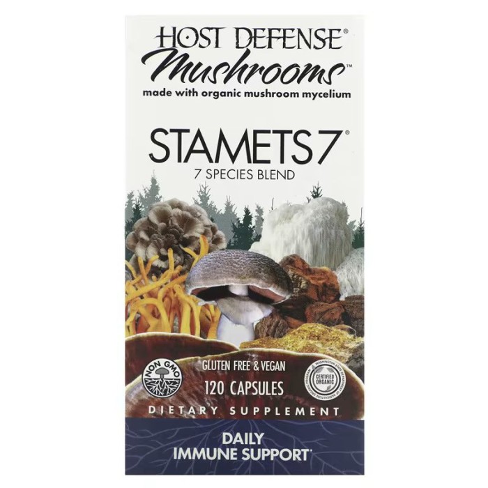 Натуральная добавка Host Defense Stamets 7, 120 вегакапсул