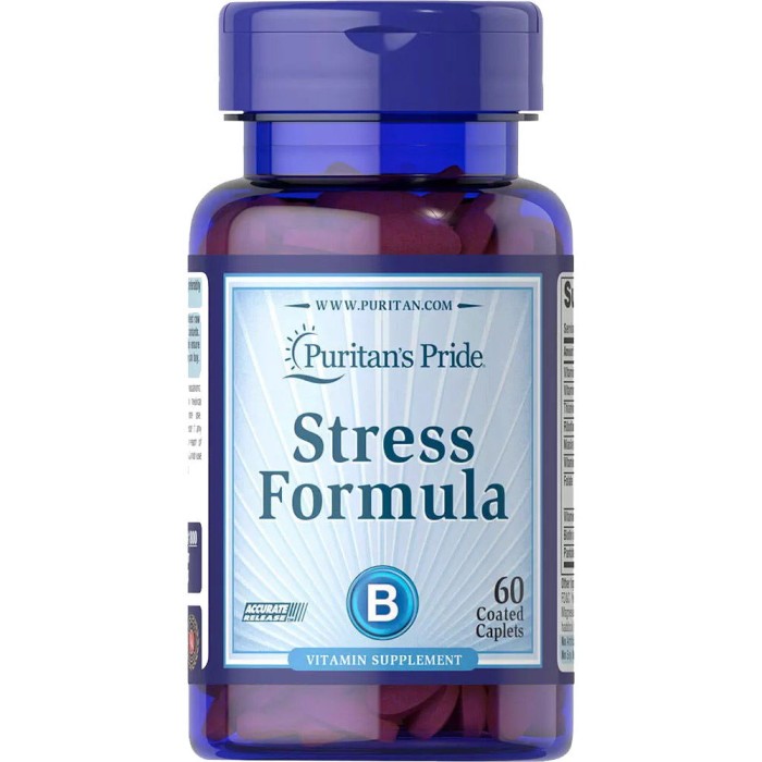 Вітаміни та мінерали Puritan's Pride Stress Formula, 60 каплет