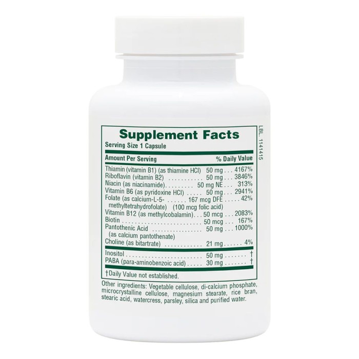 Вітаміни та мінерали Natures Plus Super B-50, 90 вегакапсул