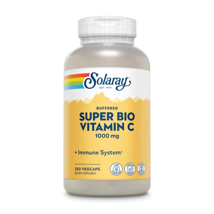 Вітаміни та мінерали Solaray Super Bio Vitamin C Timed Release, 250 вегакапсул