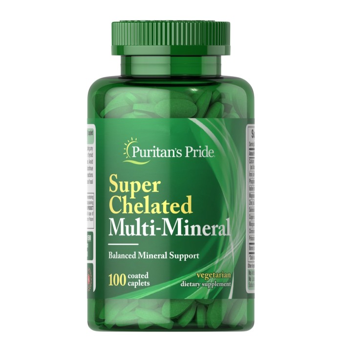 Вітаміни та мінерали Puritan's Pride Super Chelated Multi-Mineral, 100 каплет