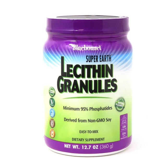 Натуральна добавка Bluebonnet Nutrition Super Earth Lecithin Granules, 360 грам