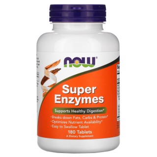 Натуральна добавка NOW Super Enzymes, 180 таблеток
