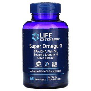Жирные кислоты Life Extension Super Omega-3, 60 капсул