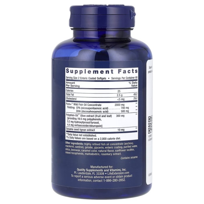 Жирні кислоти Life Extension Super Omega-3 Enteric Coated, 120 капсул