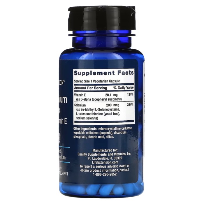 Вітаміни та мінерали Life Extension Super Selenium Complex, 100 вегакапсул