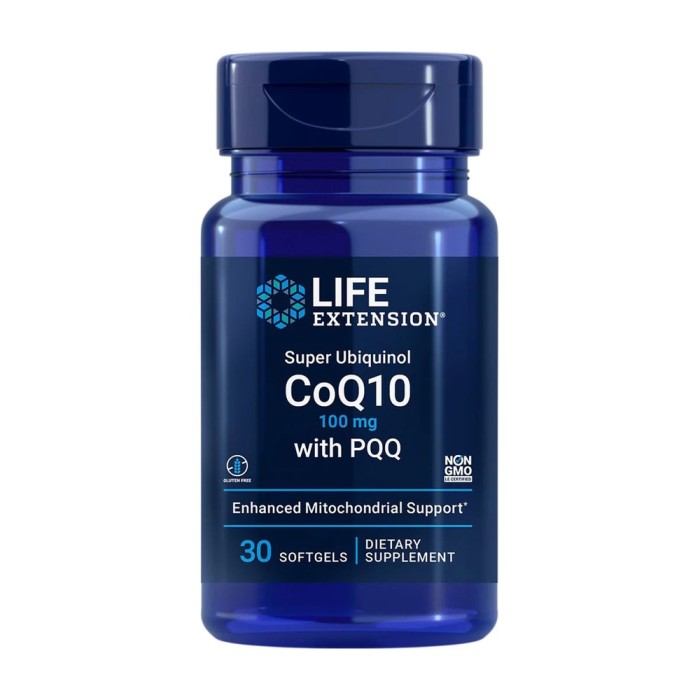 Натуральна добавка Life Extension Super Ubiquinol CoQ10 100 mg with BioPQQ, 30 капсул
