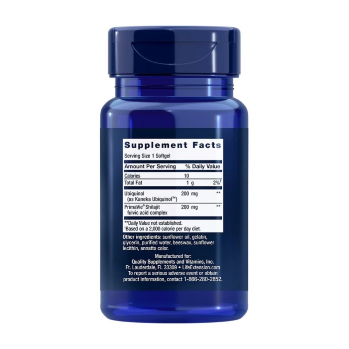 Натуральна добавка Life Extension Super Ubiquinol CoQ10 200 mg, 30 капсул