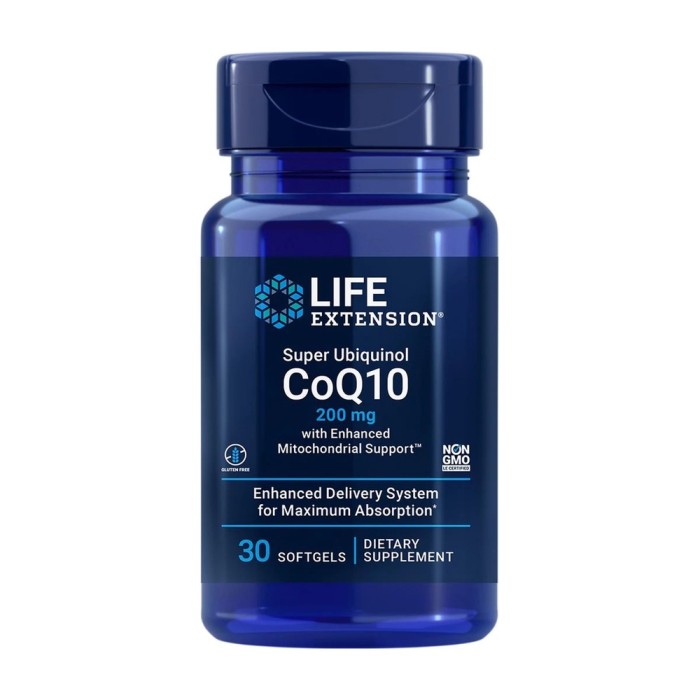 Натуральна добавка Life Extension Super Ubiquinol CoQ10 200 mg, 30 капсул