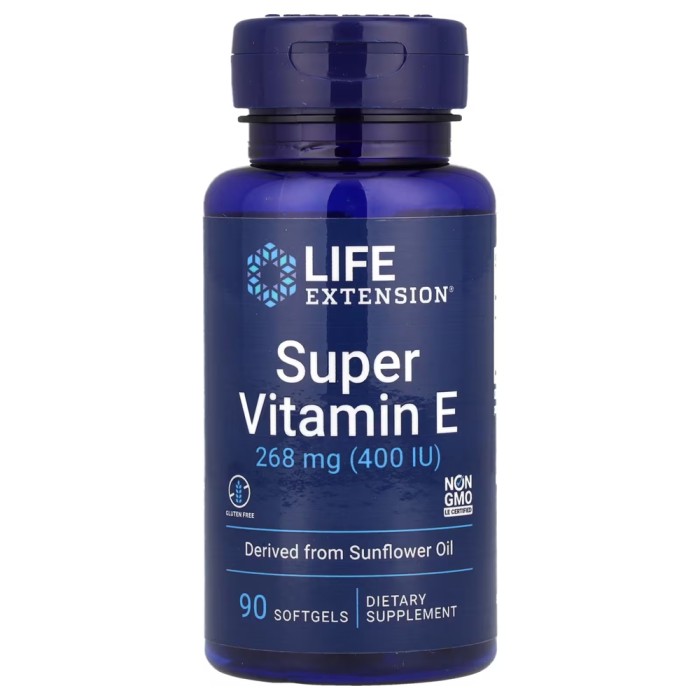 Вітаміни та мінерали Life Extension Super Vitamin E 268 mg, 90 капсул