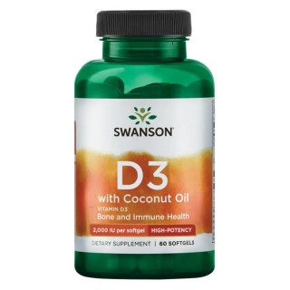 D-3 Кокосова олія 2000 МО - 60 м'яких таблеток