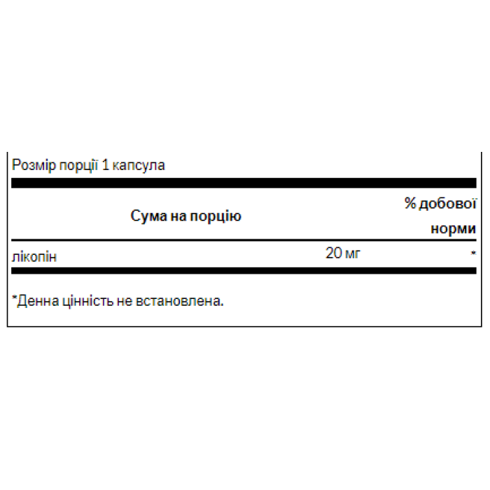 Лікопен 20 мг - 60 м'яких капсул