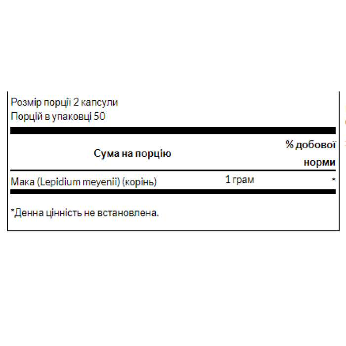 Мака 500 мг - 100 капсул