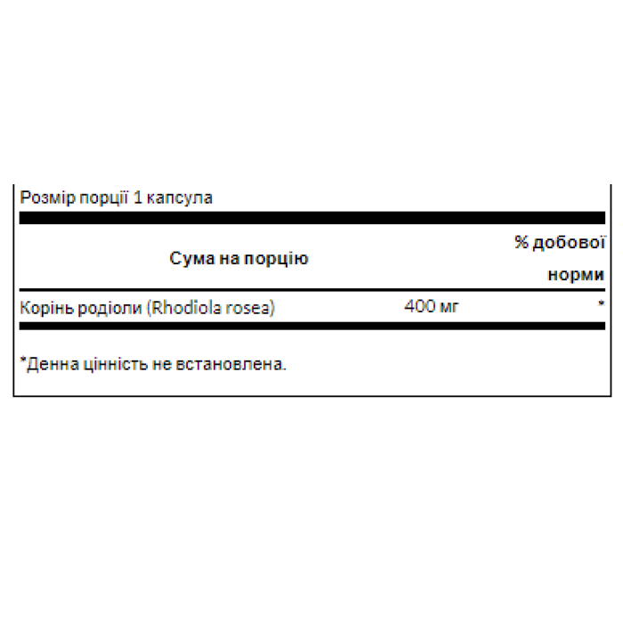 Родіола рожева Руд 400 мг - 100 капсул