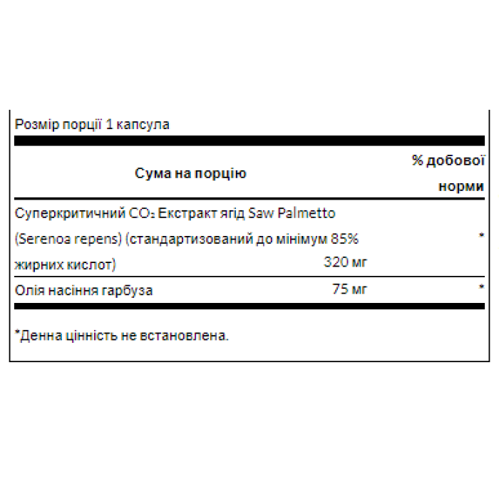 Saw Palmetto Maximum Strength 320mg - 60sgels