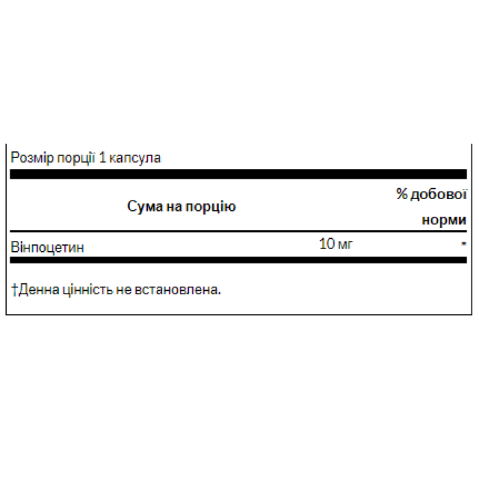 Вінпоцетин 10 мг - 90 капсул