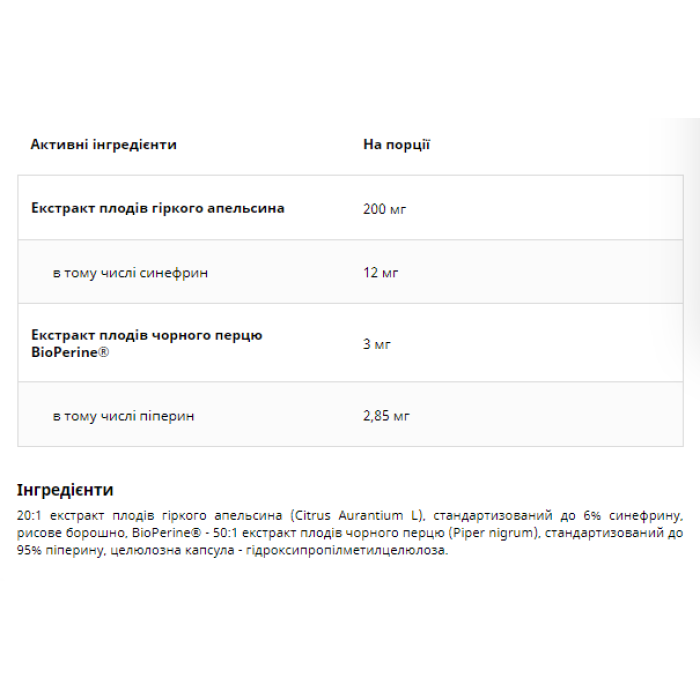 Синефрина+Биоперин - 60 капсул