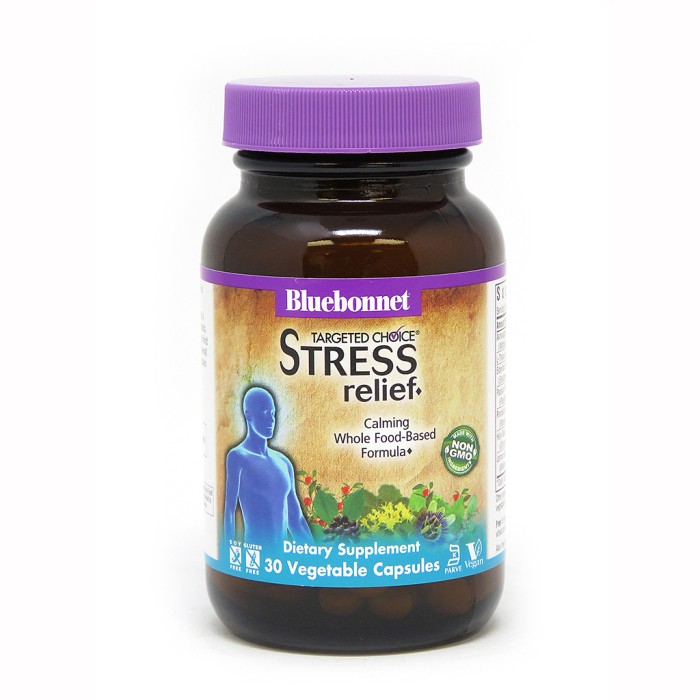 Натуральна добавка Bluebonnet Nutrition Targeted Choice Stress Relief, 30 вегакапсул
