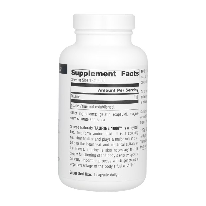 Таурин 1000™ 1000 мг - 120 капсул
