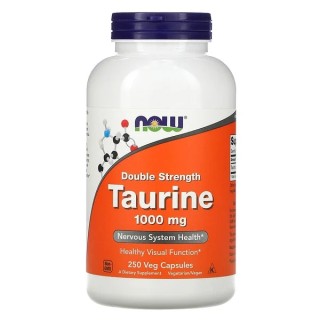Аминокислота NOW Taurine 1000 mg, 250 вегакапсул
