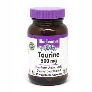 Амінокислота Bluebonnet Taurine 500 mg, 50 вегакапсул