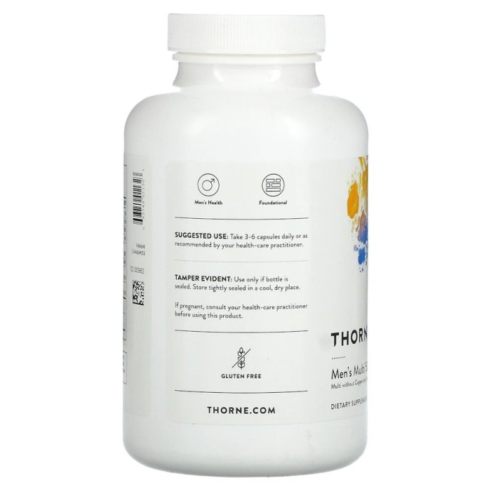 Вітаміни та мінерали Thorne Men's Multi 50+, 180 капсул