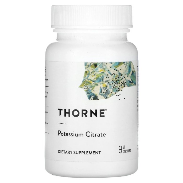 Вітаміни та мінерали Thorne Potassium Citrate, 90 вегакапсул
