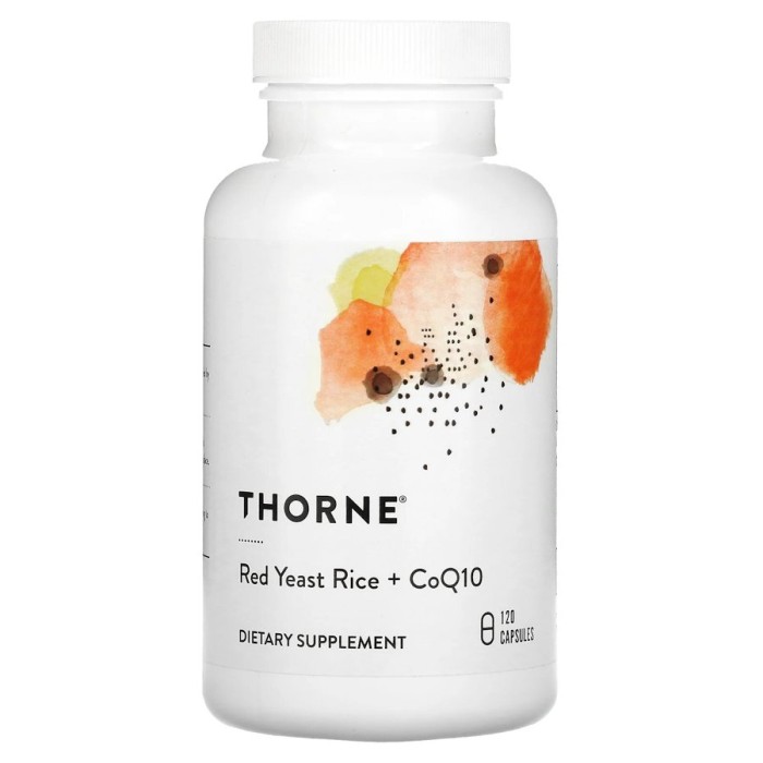 Натуральна добавка Thorne Red Yeast Rice + CoQ10, 120 капсул