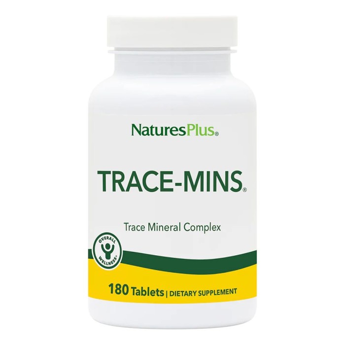 Вітаміни та мінерали Natures Plus Trace-Mins, 180 таблеток