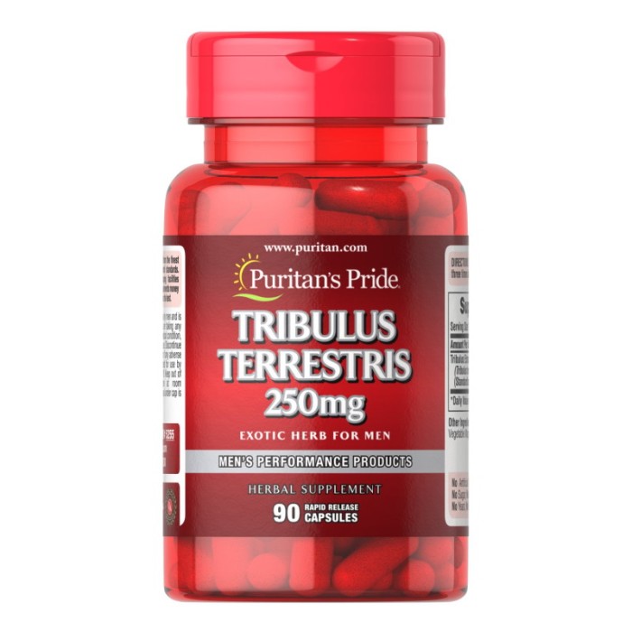 Стимулятор тестостерону Puritan's Pride Tribulus Terrestris 250 mg, 90 капсул