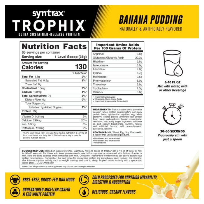 Trophix - Банановый пудинг 2270 г