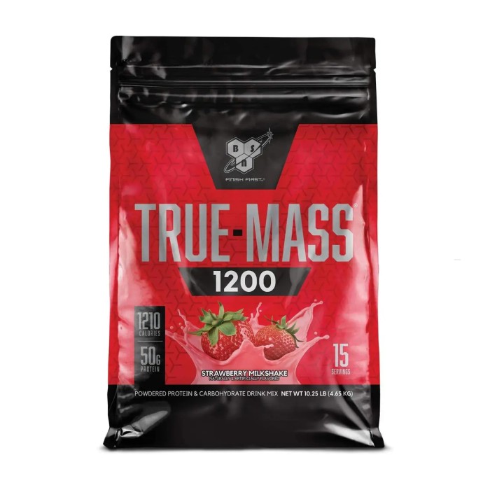 True Mass 1200 - 4730 г Клубничный молочный коктейль